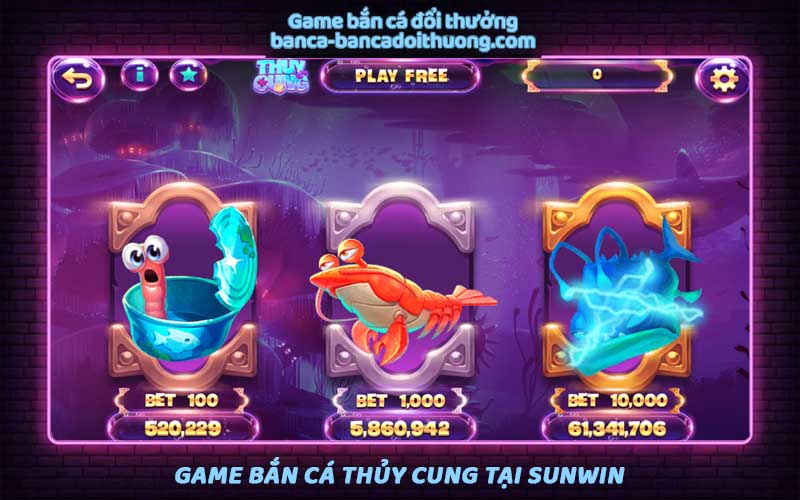 Bắn cá Sunwin nổi tiếng với game bắn cá Thủy Cung